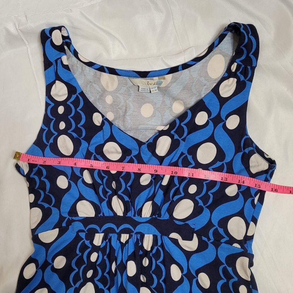 BODEN blue printed jersey sleeveless maxi dress‎ WH752 8 - Picture 6 of 8